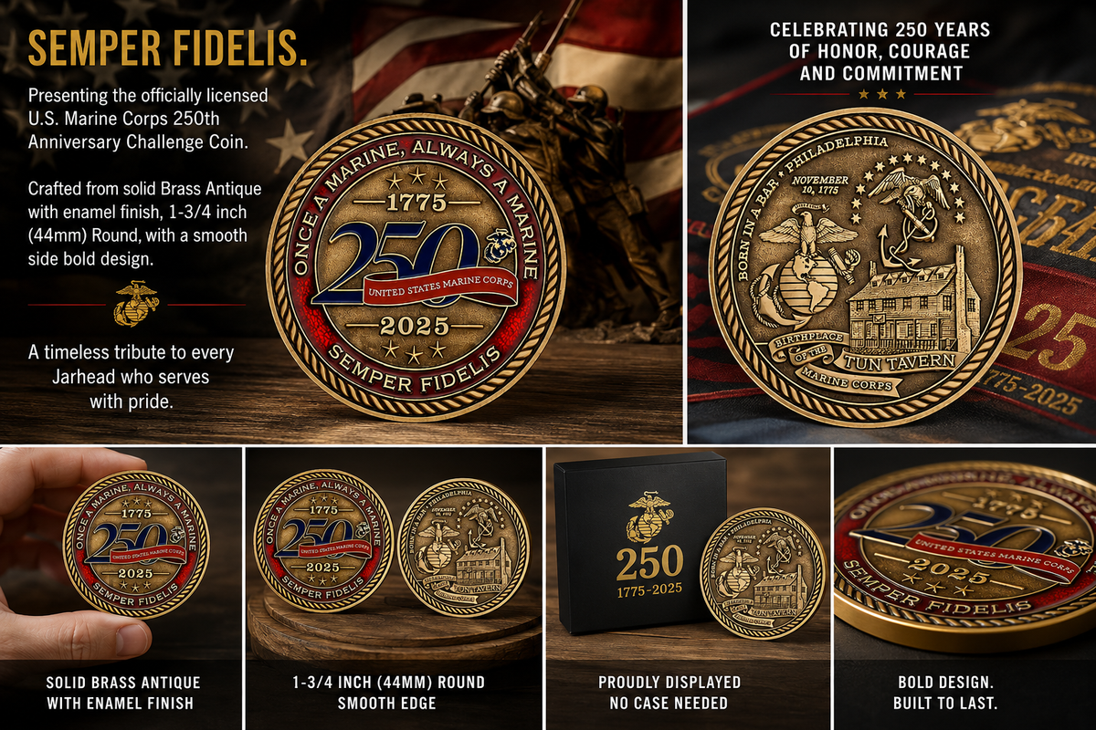 Marine Corps 250th Anniversary Challenge Coin