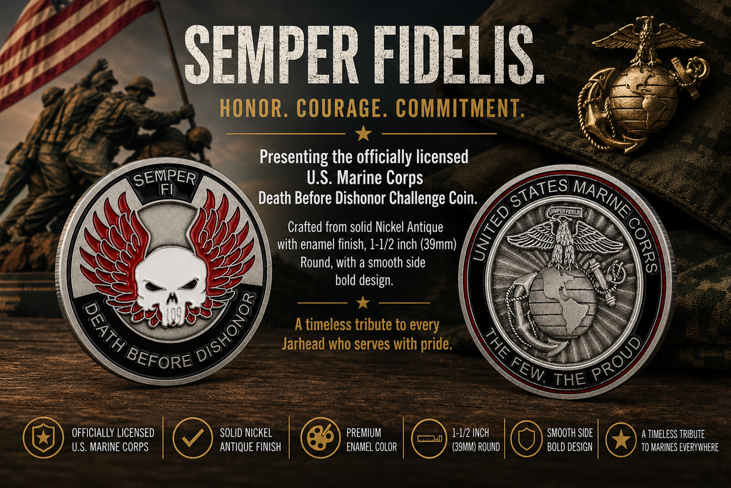 Marine Corps Death Before Dishonor Challenge Coin