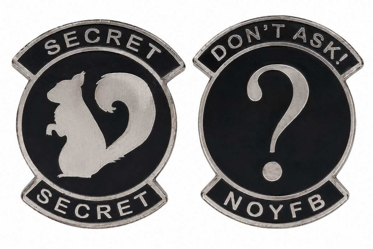 Don't Ask Secret Squirrel Challenge Coin