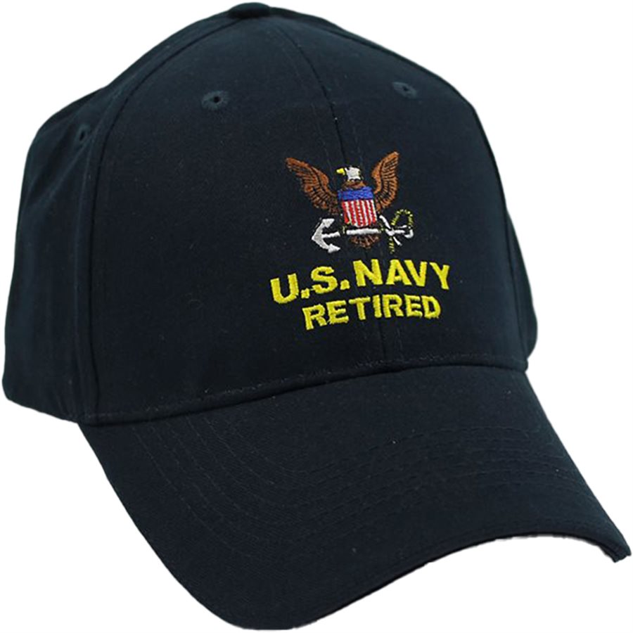 U.S. Navy Retired logo cap hat. Navy Blue