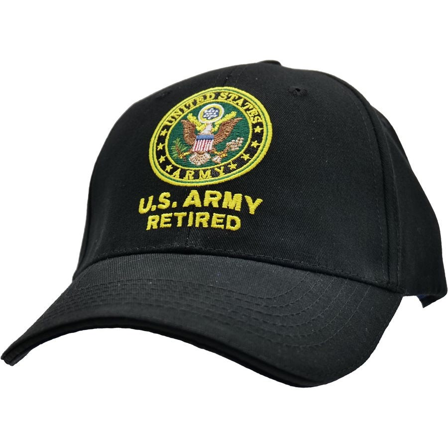 U.S. Army Retired cap hat. Black