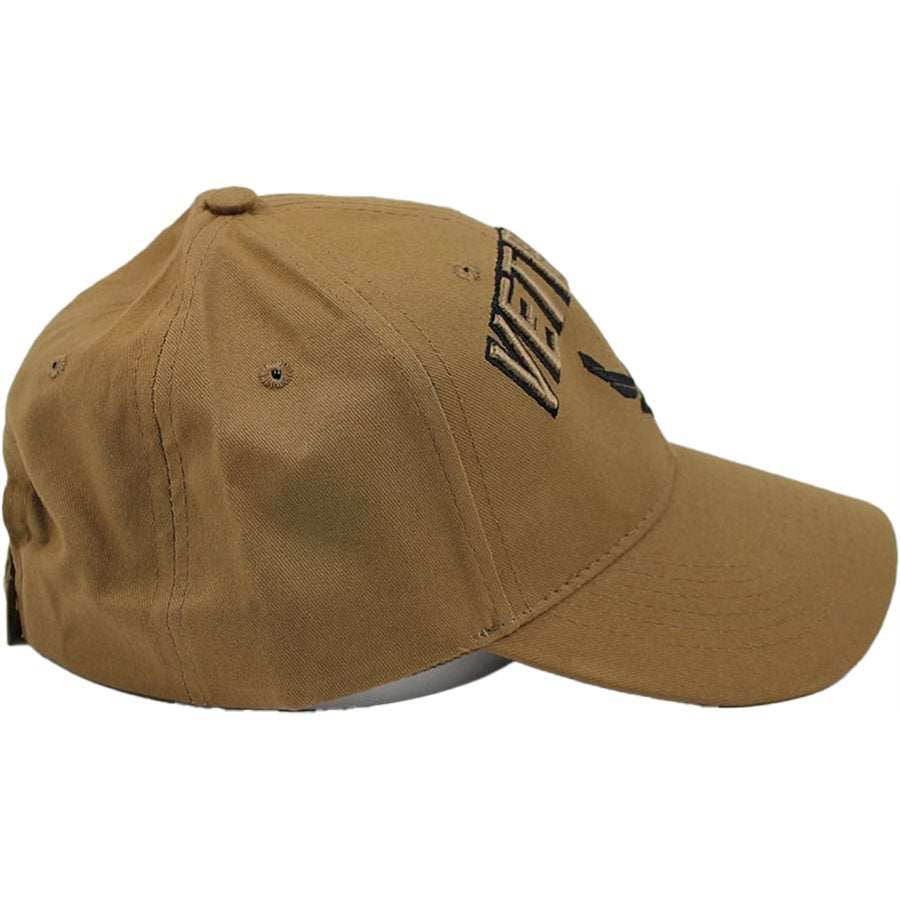 U.S. Air Force Veteran Baseball cap hat. Coyote Brown
