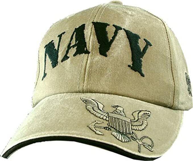 U.S. Navy logo insignia Baseball cap hat. Khaki