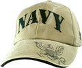 U.S. Navy logo insignia Baseball cap hat. Khaki