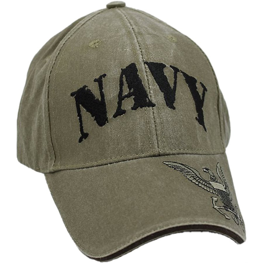 U.S. Navy logo insignia Baseball cap hat. Khaki