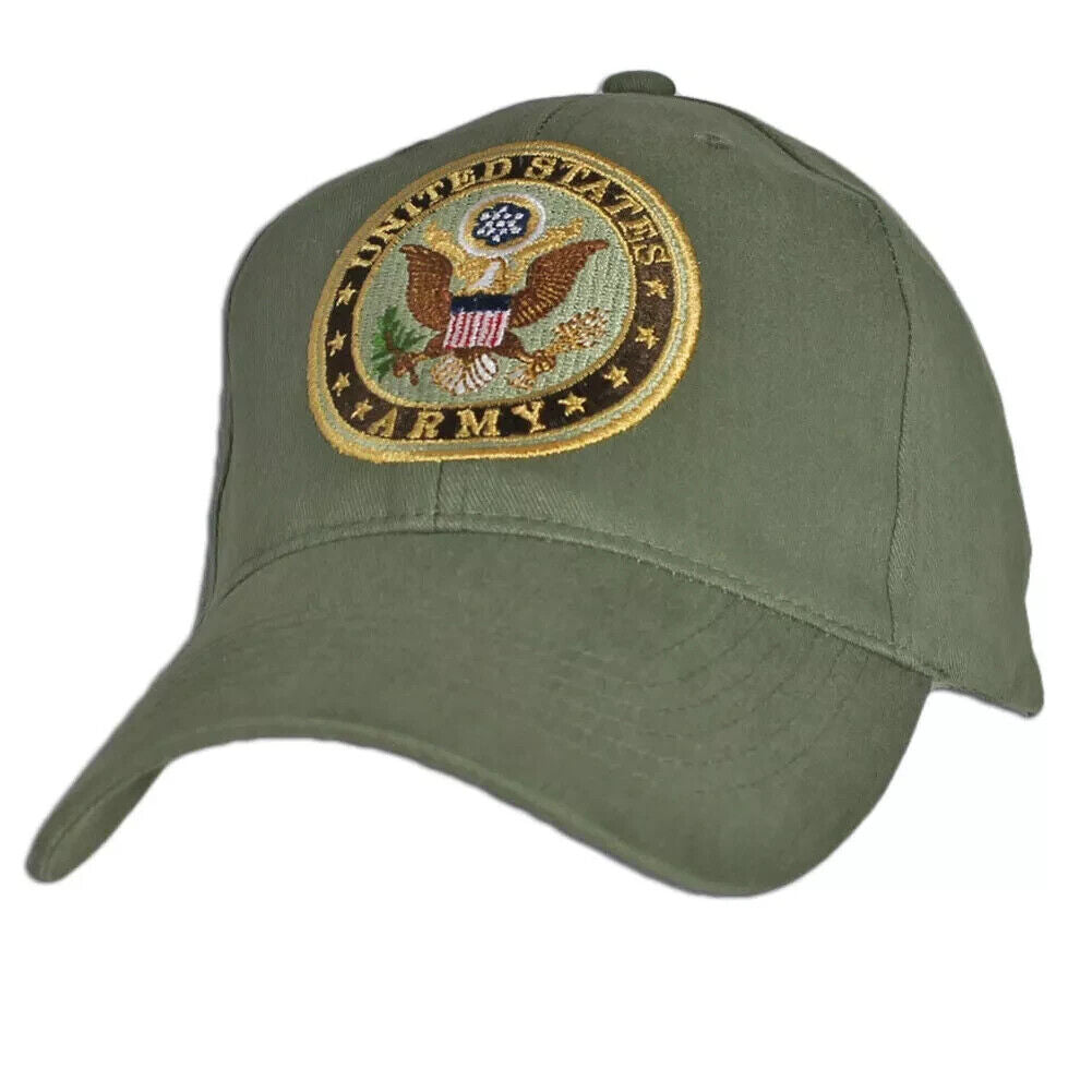 U.S. Army Insignia Baseball Cap. OD Green.