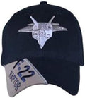 U.S. Air Force F-22 Raptor Baseball cap hat. Navy Blue