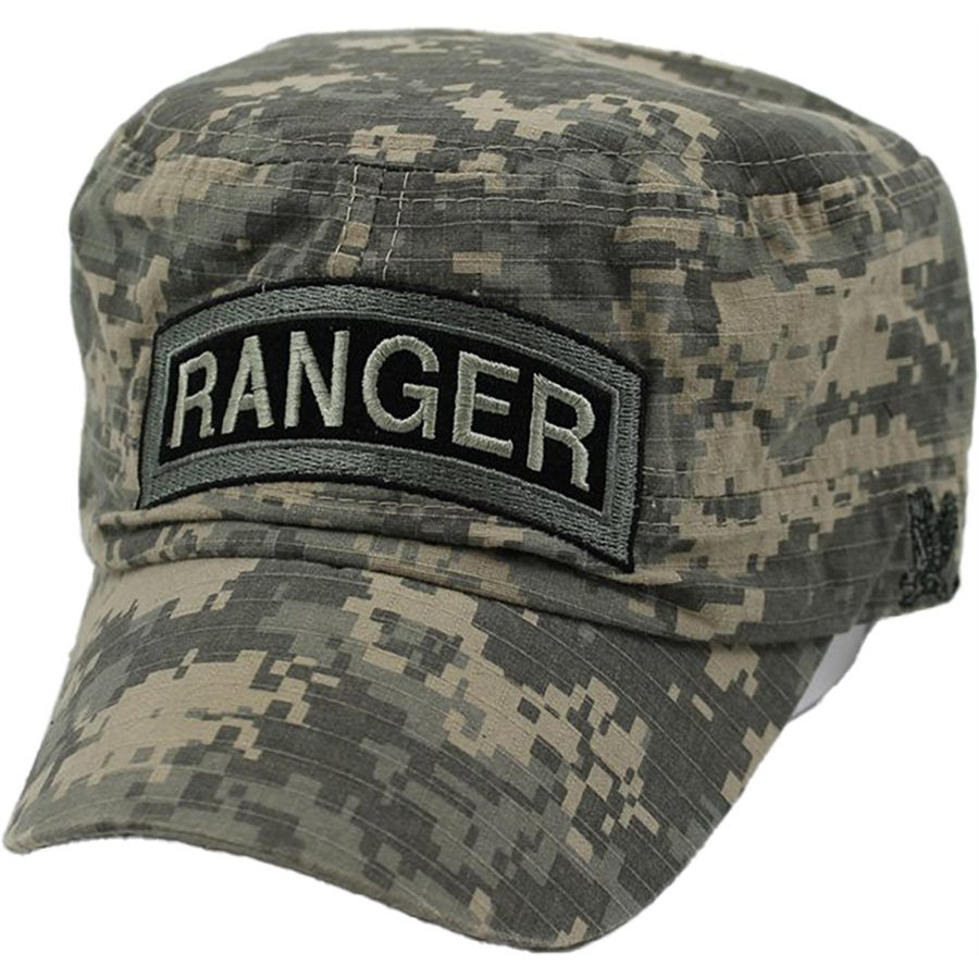 U.S. Army Ranger Insignia Flat Top Cap. 2 tone Digital Camo.