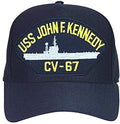 USS John F. Kennedy CV-67 Ships Baseball cap hat. Navy Blue