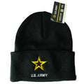 United States Army knit cap hat. Black.