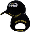 U.S. Army 101st Airborne with wings cap hat. Black