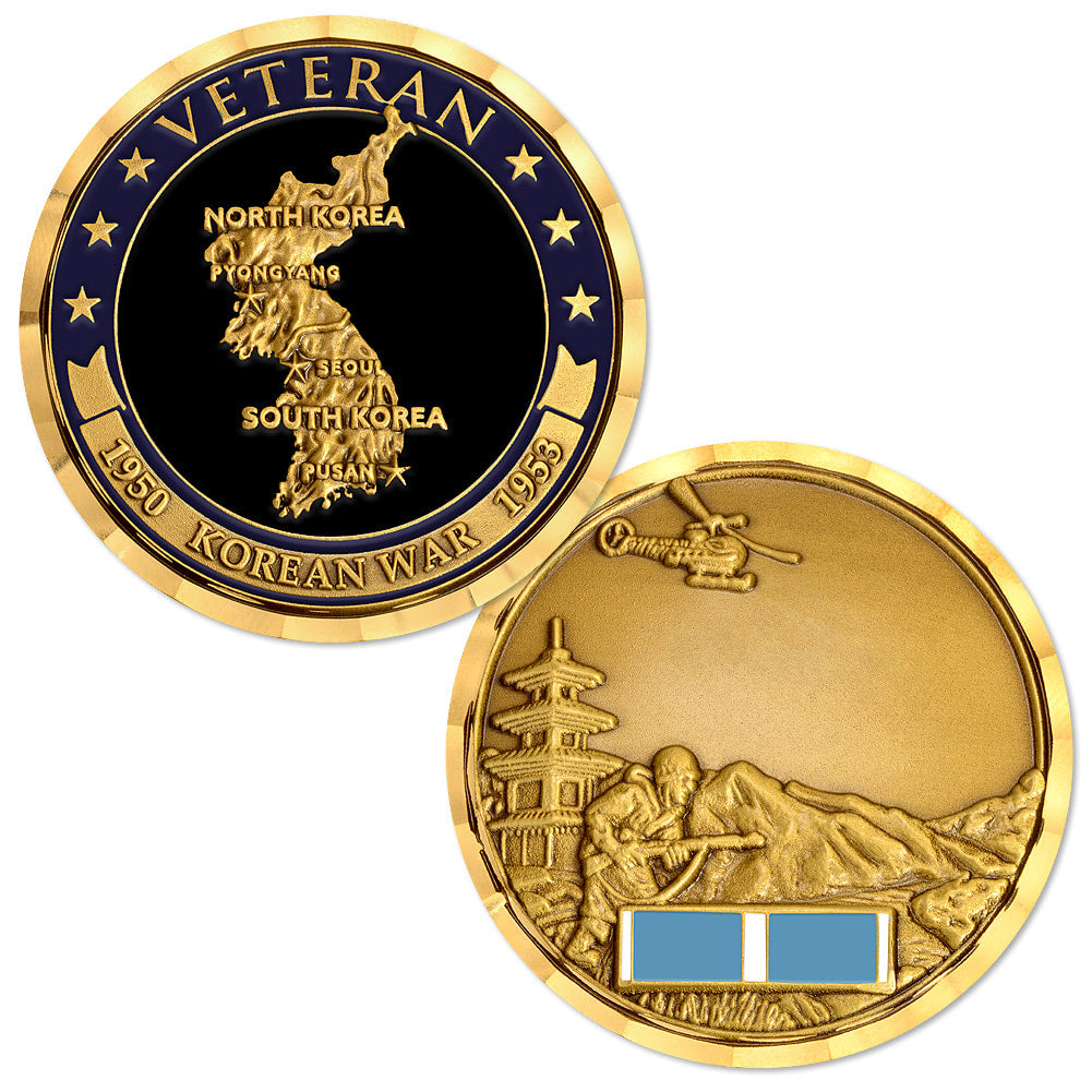 Korean War Veteran Engravable Challenge Coin