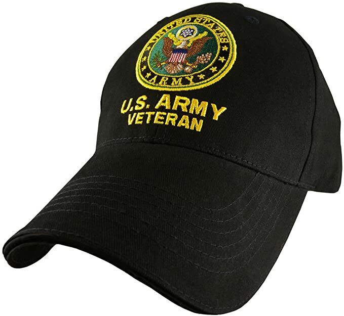 U.S. Army Veteran cap hat. Black.