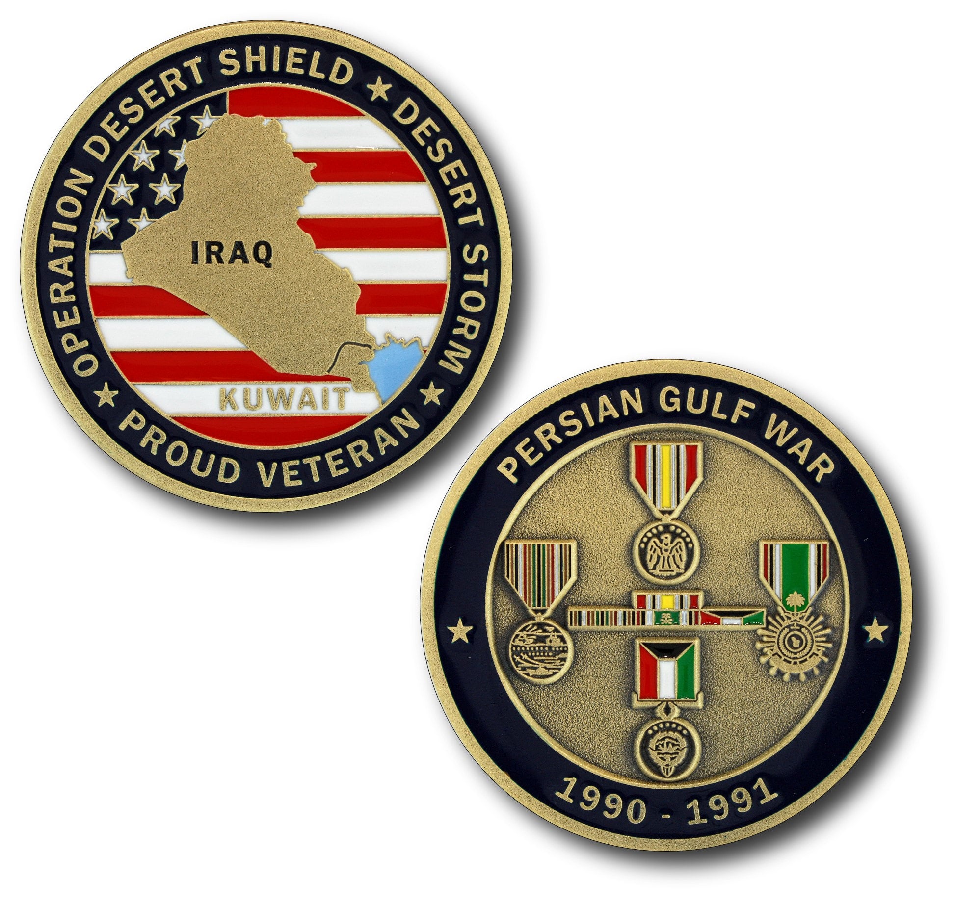 Persian Gulf War / Desert Storm Veteran Challenge Coin
