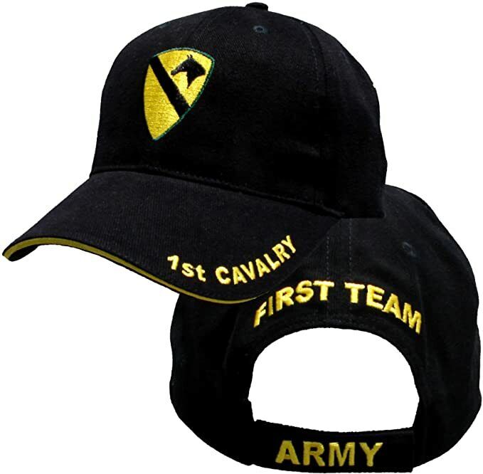 U.S. Army 1st Cavalry cap hat. Black.