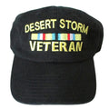 Desert Storm Veteran Baseball Cap. Made in USA. Black