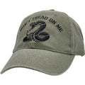 Don't Tread On Me Gadsden Baseball Cap. OD Green