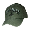 U.S. Marine Corps USMC Insignia Baseball cap hat. OD Green