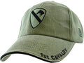 U.S. Army 1st Cavalry Baseball cap hat. OD Green.