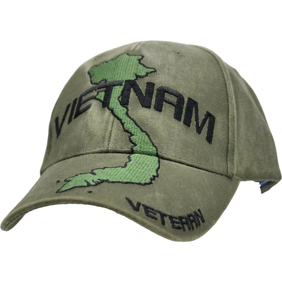 Vietnam Veteran Baseball cap hat. OD Green