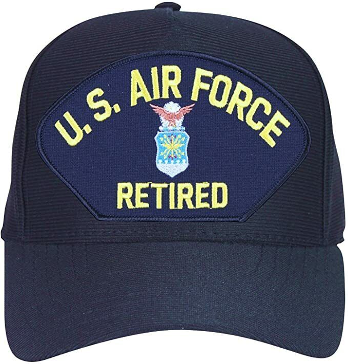 U.S. Air Force Retired Ships Baseball cap hat. Navy Blue. USA Made