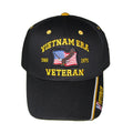 Vietnam Era Veteran 1960-1975 Eagle with Flag Baseball Cap. Black