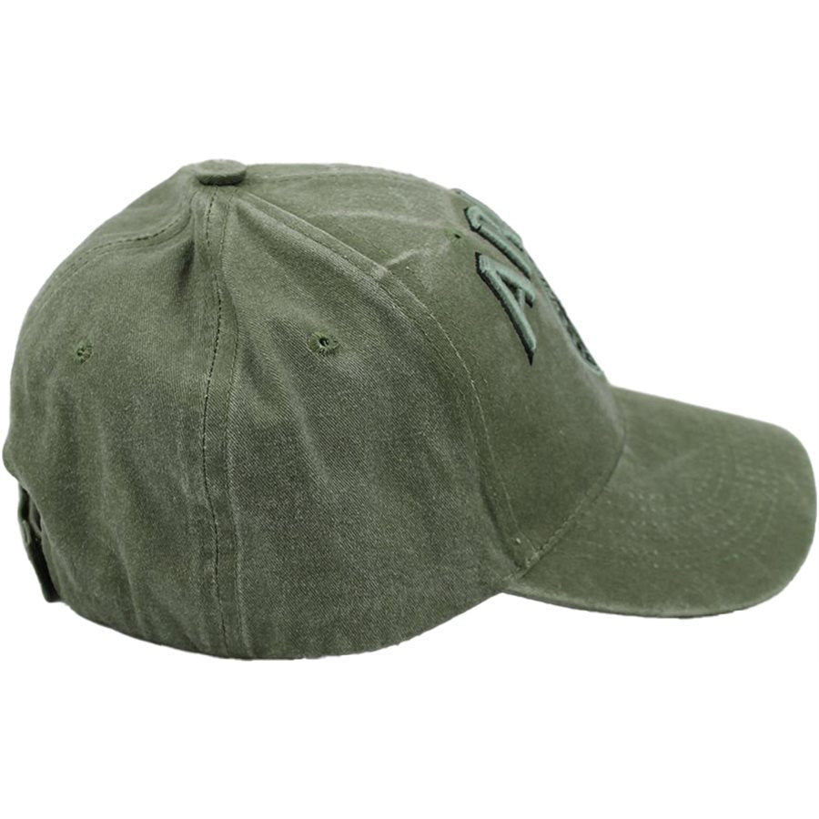 U.S. Army Emblem Insignia cap hat. OD Green.