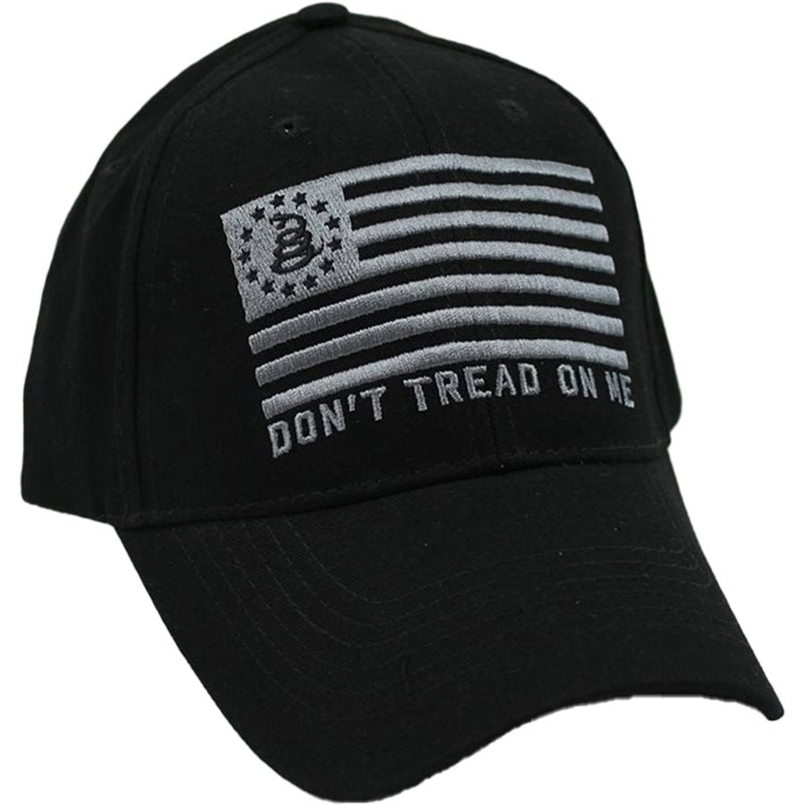 Don't Tread On Me Baseball cap hat. Black