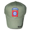 U.S. Army 82nd Airborne logo Baseball cap hat. OD Green
