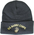 United States Marine Corps knit cap hat. Black.