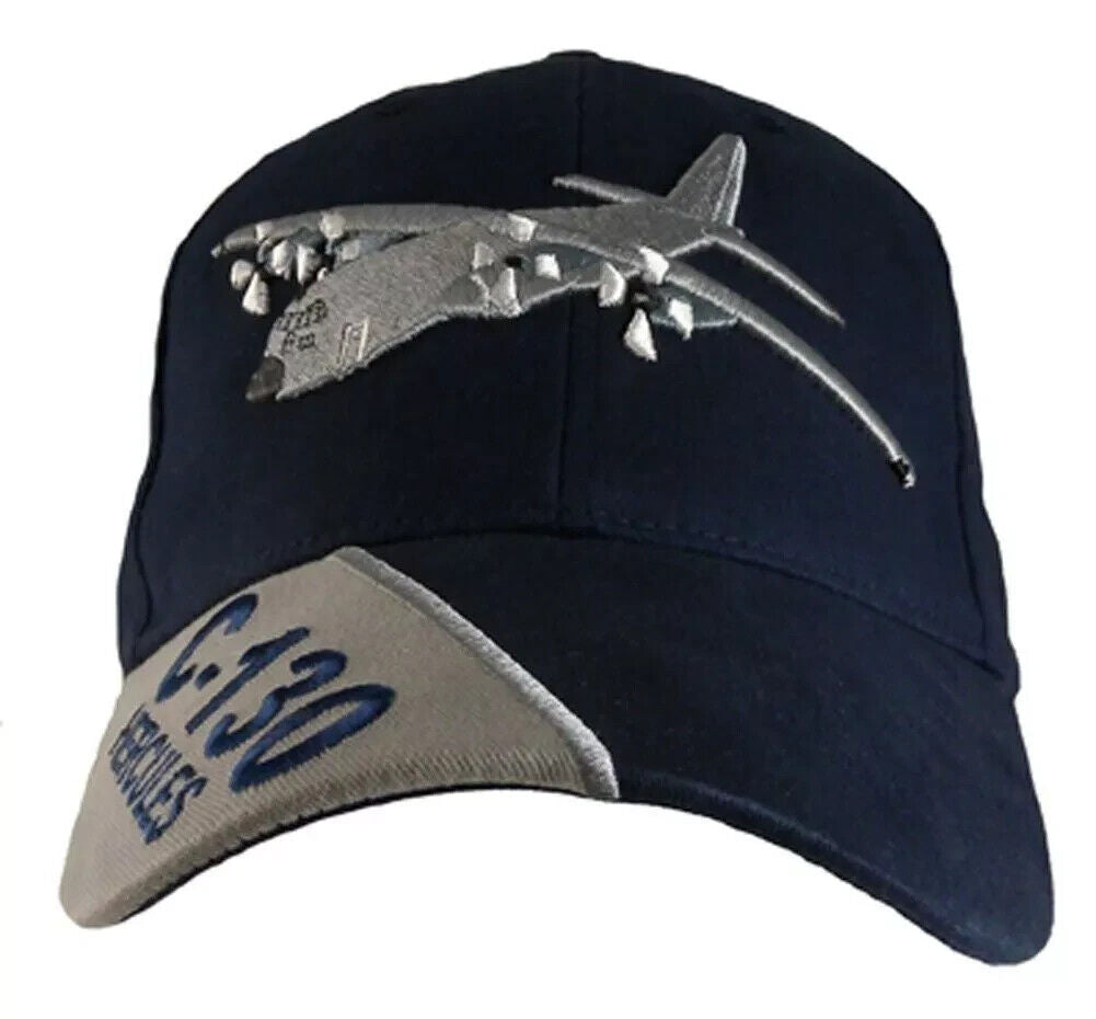 U.S. Air Force C-130 Hercules Baseball cap hat. Navy Blue