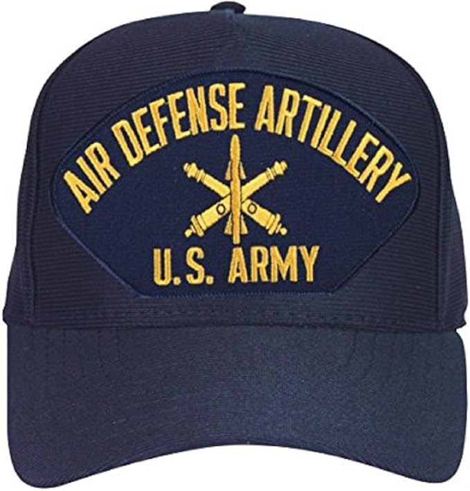 U.S. Army Air Defense Artillery Ships Baseball cap hat. Black. USA Made