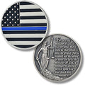 Thin Blue Line Police Blue Lives Matter Challenge Coin