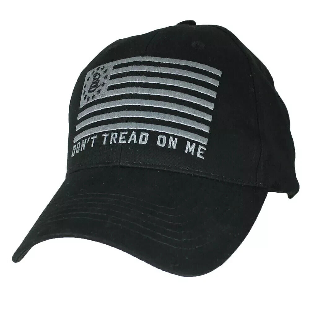 Don't Tread On Me Baseball cap hat. Black
