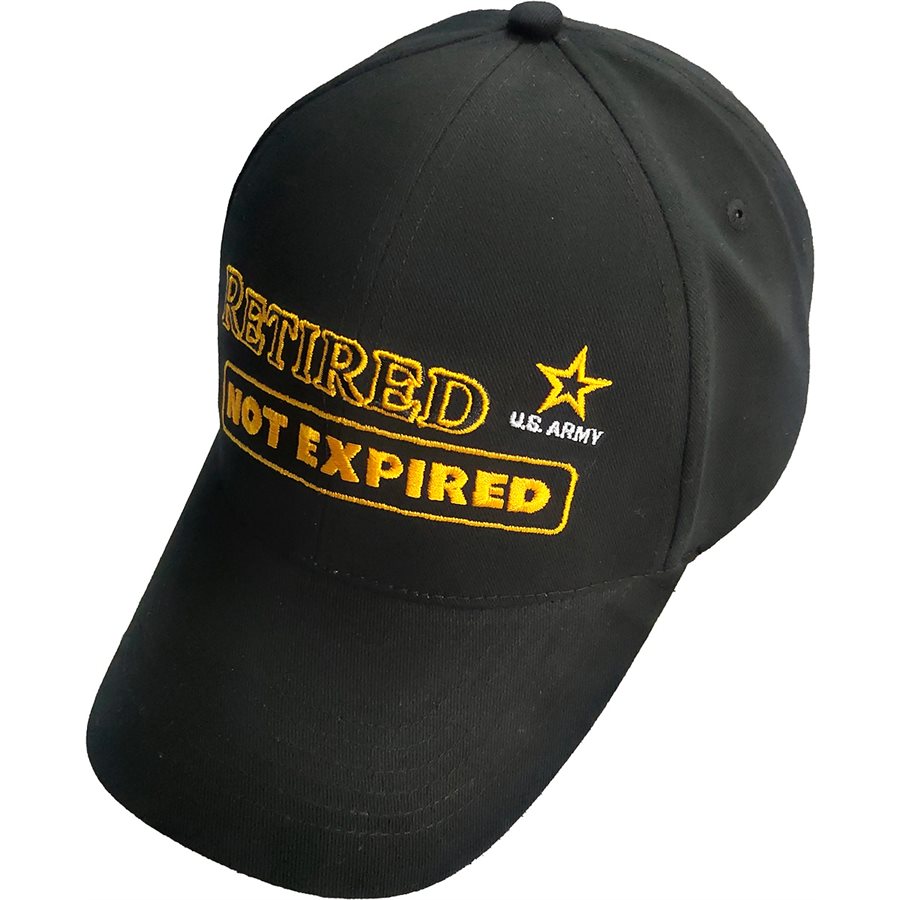 U.S. Army Retired Not Expired cap hat. Black.