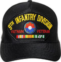 9th Infantry Division Cap. Made in USA. Black.