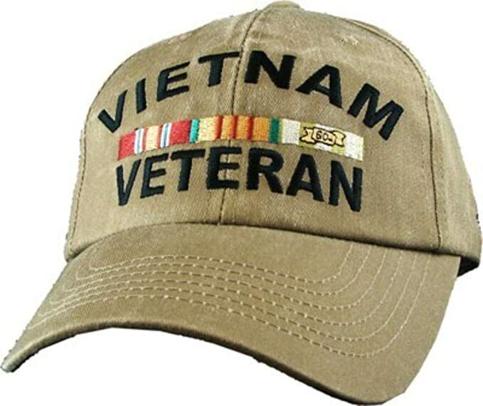 Vietnam Veteran Baseball cap hat. Khaki