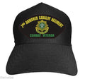 2nd Armored Cavalry Regiment Combat Veteran Ships Baseball cap hat. Black. USA Made