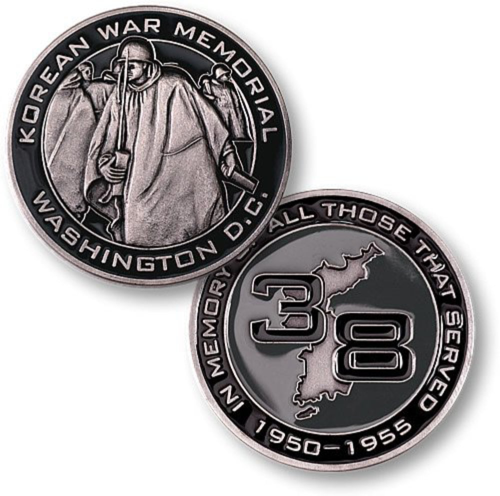 Korean War Memorial Washington DC In Memory Of All Those That Served 1950-1955 Challenge Coin