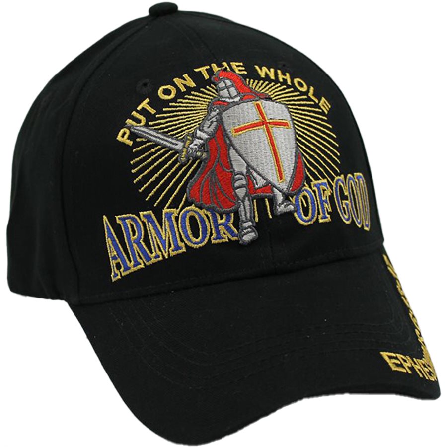 Put on the Armor of God Ephesians 6:13-17 Baseball cap hat. Black