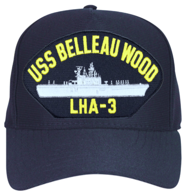 USS Belleau Wood LHA-3 Ships Baseball cap hat. Navy Blue. USA Made