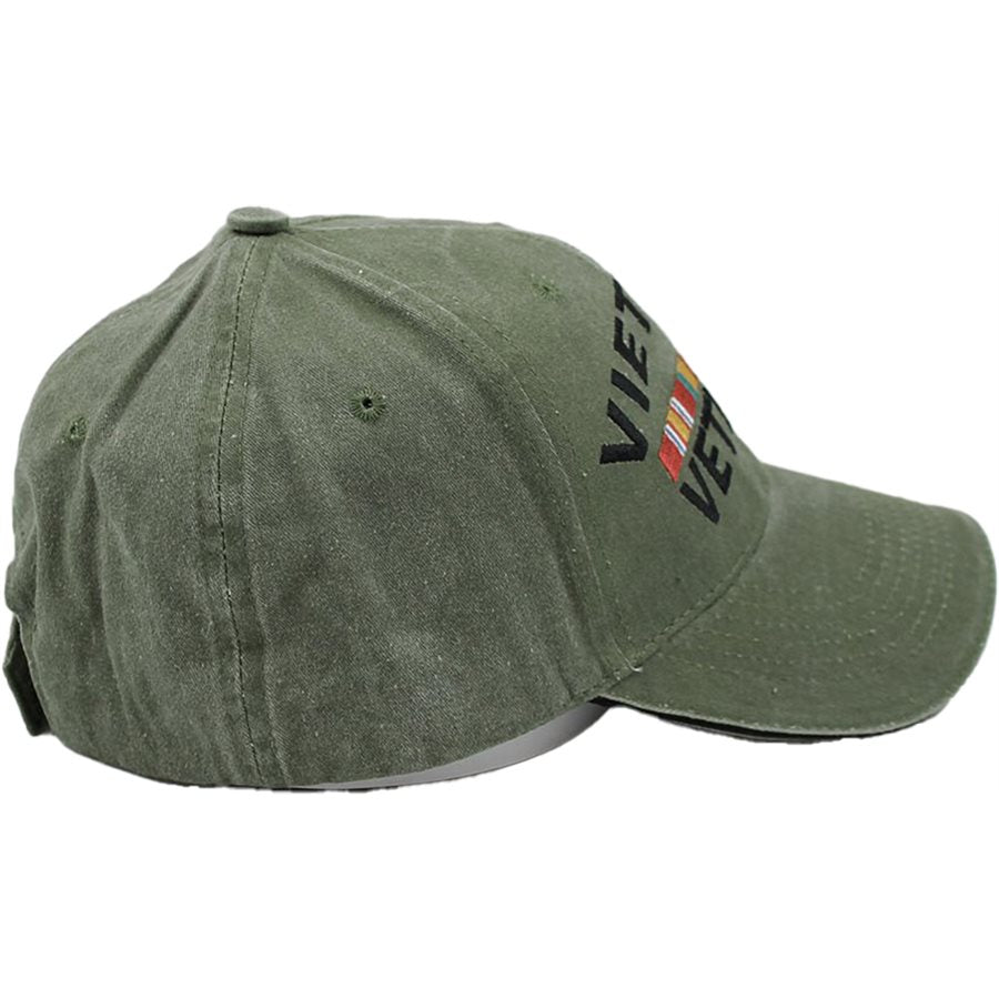 Vietnam Veteran Baseball cap hat. OD Green