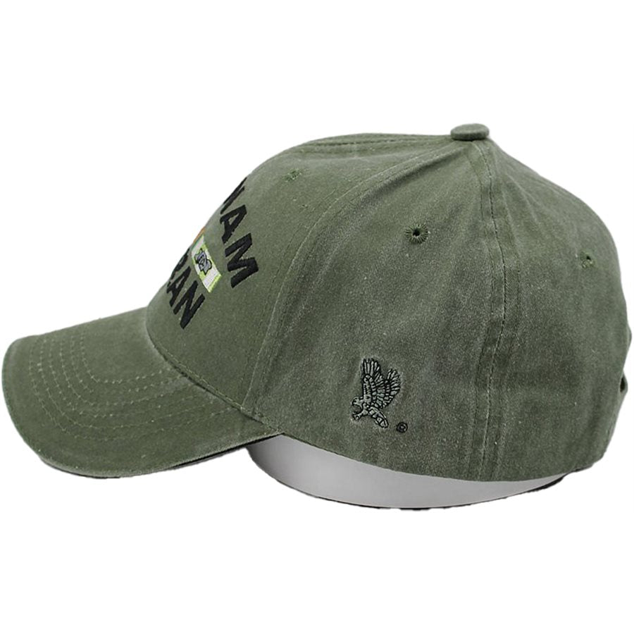 Vietnam Veteran Baseball cap hat. OD Green