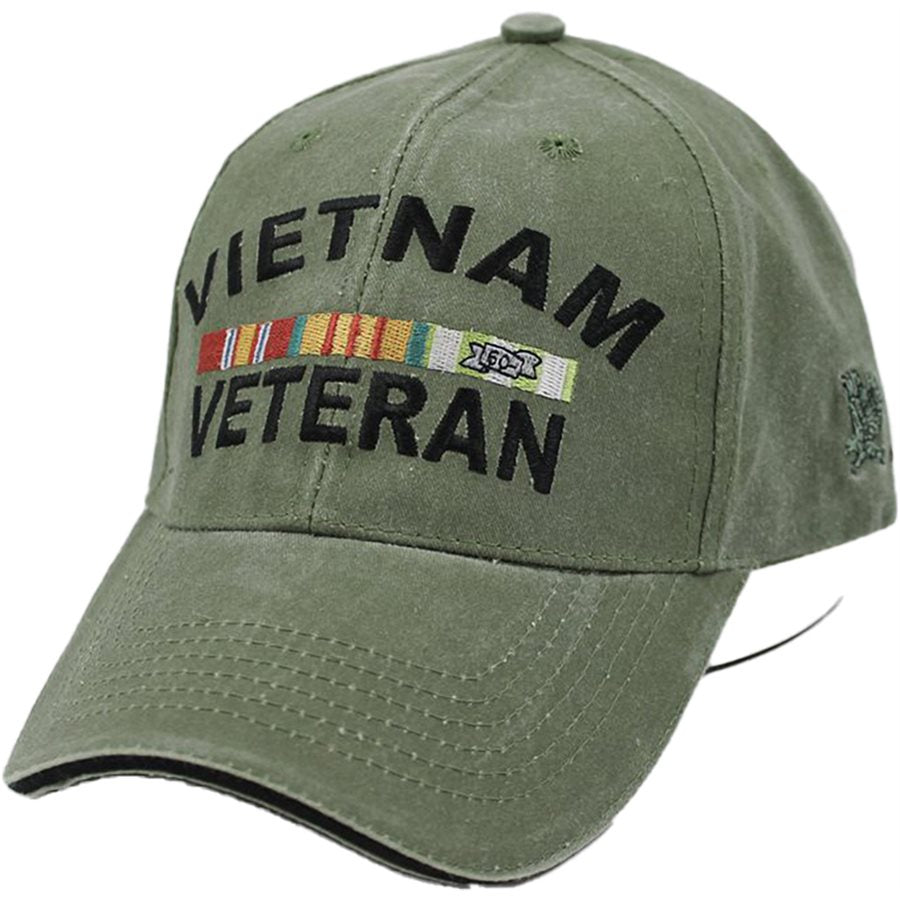 Vietnam Veteran Baseball cap hat. OD Green