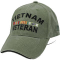 Vietnam Veteran Baseball cap hat. OD Green