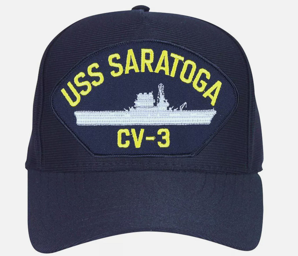 U.S. Navy USS Saratoga CV-3 Ships Baseball cap hat. Navy Blue