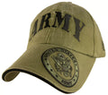 U.S. Army Insignia cap hat. Washed OD Green.