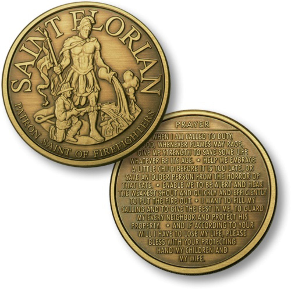 Saint Florian Firefighter's Prayer Challenge Coin