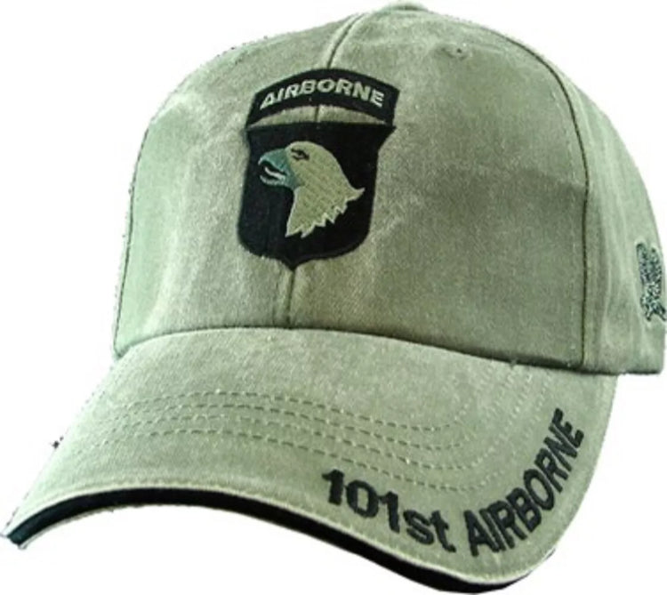 U.S. Army 101st Airborne Baseball cap hat. OD Green.