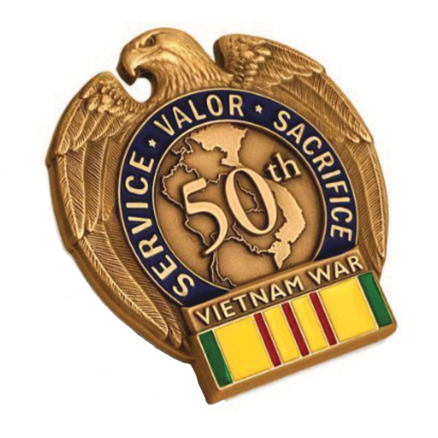 Vietnam War 50th Anniversary in-Theater Veteran Commemorative Insignia Pin